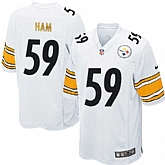 Nike Men & Women & Youth Steelers #59 Jack Ham White Team Color Game Jersey,baseball caps,new era cap wholesale,wholesale hats